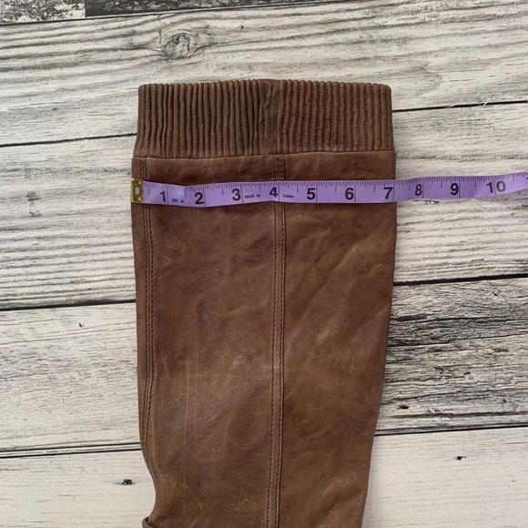 Frye Boots Mimi Scrunch Brown Leather Platform Heel Women’s 10 Bohemian Western - Picture 8 of 8